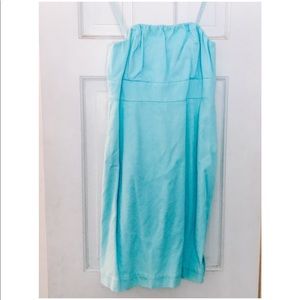 EUC blue strapless vineyard vines Carolyn dress